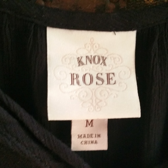 Knox Rose Cold Shoulder Top with Lace Sleeves - Picture 6 of 8